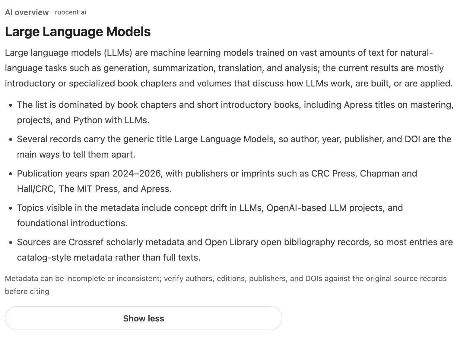 AI answers with citations